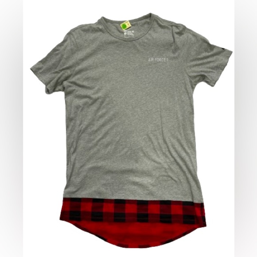 Nike Gray and Red Short Sleeve Tee